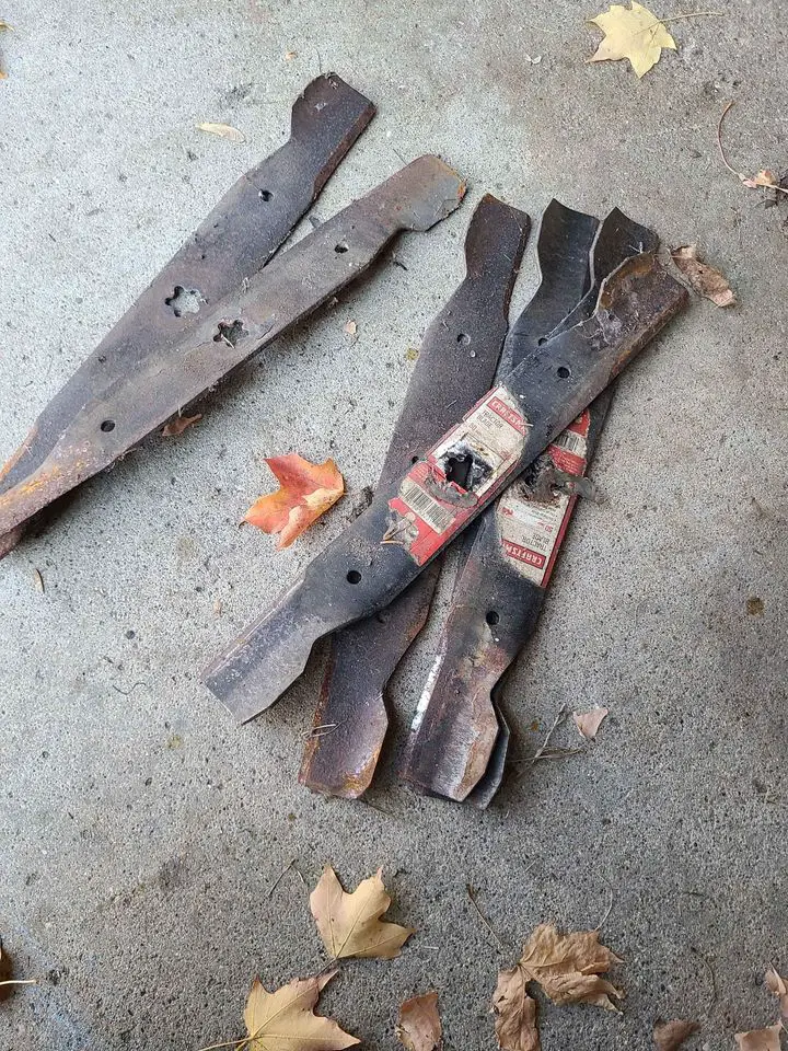 Used mower blades