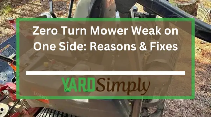 Zero Turn Mower Weak on One Side: Reasons & Fixes