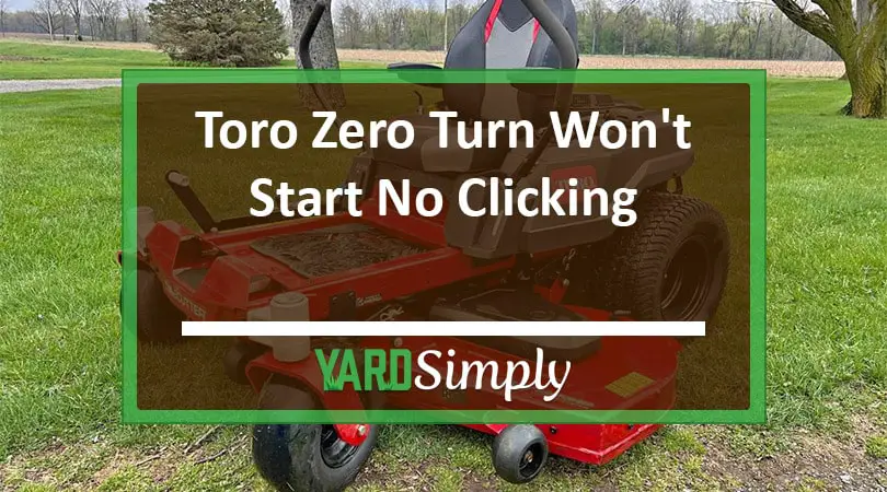 toro zero turn won't start no clicking